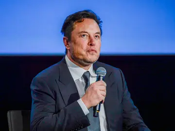Imagen de archivo del dueño de Twitter, Elon Musk, durante un acto