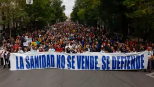 Manifestación por la sanidad pública en Madrid
