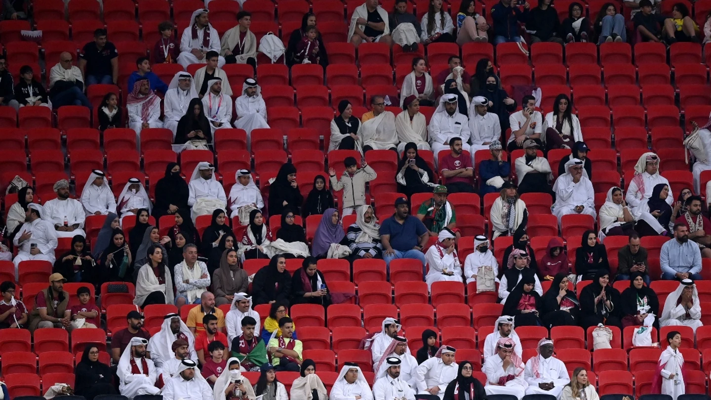 Las gradas del Al Khor, semivacías Las gradas del Al Khor, semivacías