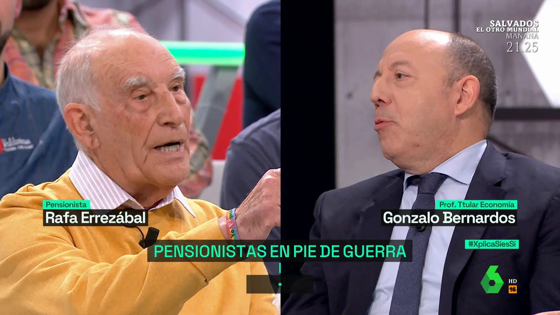 El tenso encontronazo entre Gonzalo Bernardos y un jubilado: "¡Tienes un concepto equivocado de las pensiones!"