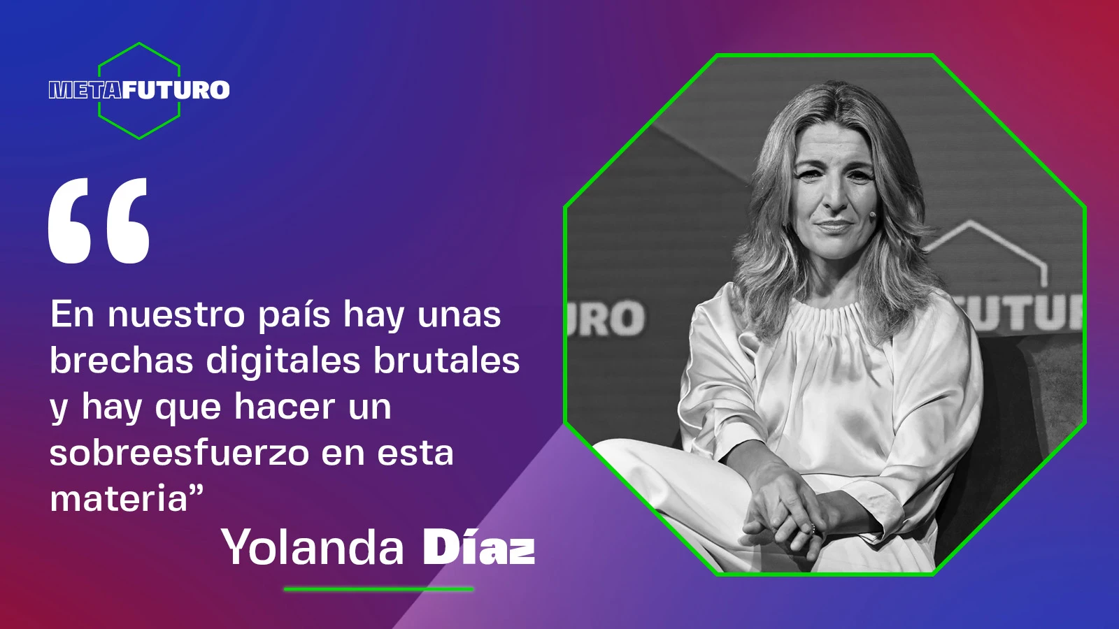 Yolanda Díaz, en Metafuturo