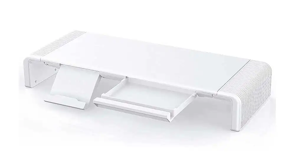 Soporte de mesa con base monitor 17/27 blanco - Hiper Electrón