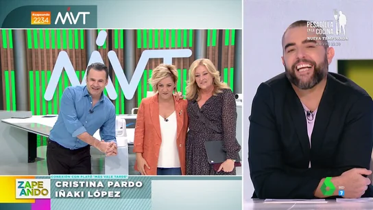El cómico momento en el que Elisa Beni aparece en la conexión en directo de Cristina Pardo e Iñaki López con Dani Mateo El cómico momento en el que Elisa Beni aparece en la conexión en directo de Cristina Pardo e Iñaki López con Dani Mateo
