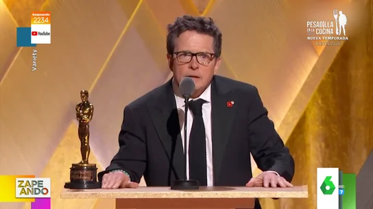 El chiste de Michael J. Fox sobre el párkinson al recoger un Oscar honorífico El chiste de Michael J. Fox sobre el párkinson al recoger un Oscar honorífico