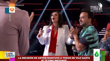 La batalla entre Luis Fonsi y Laura Pausini en La Voz por conquistar a Antón