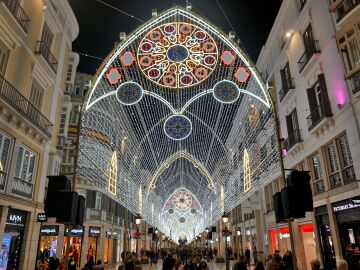 La calle Larios de Málaga en Navidad