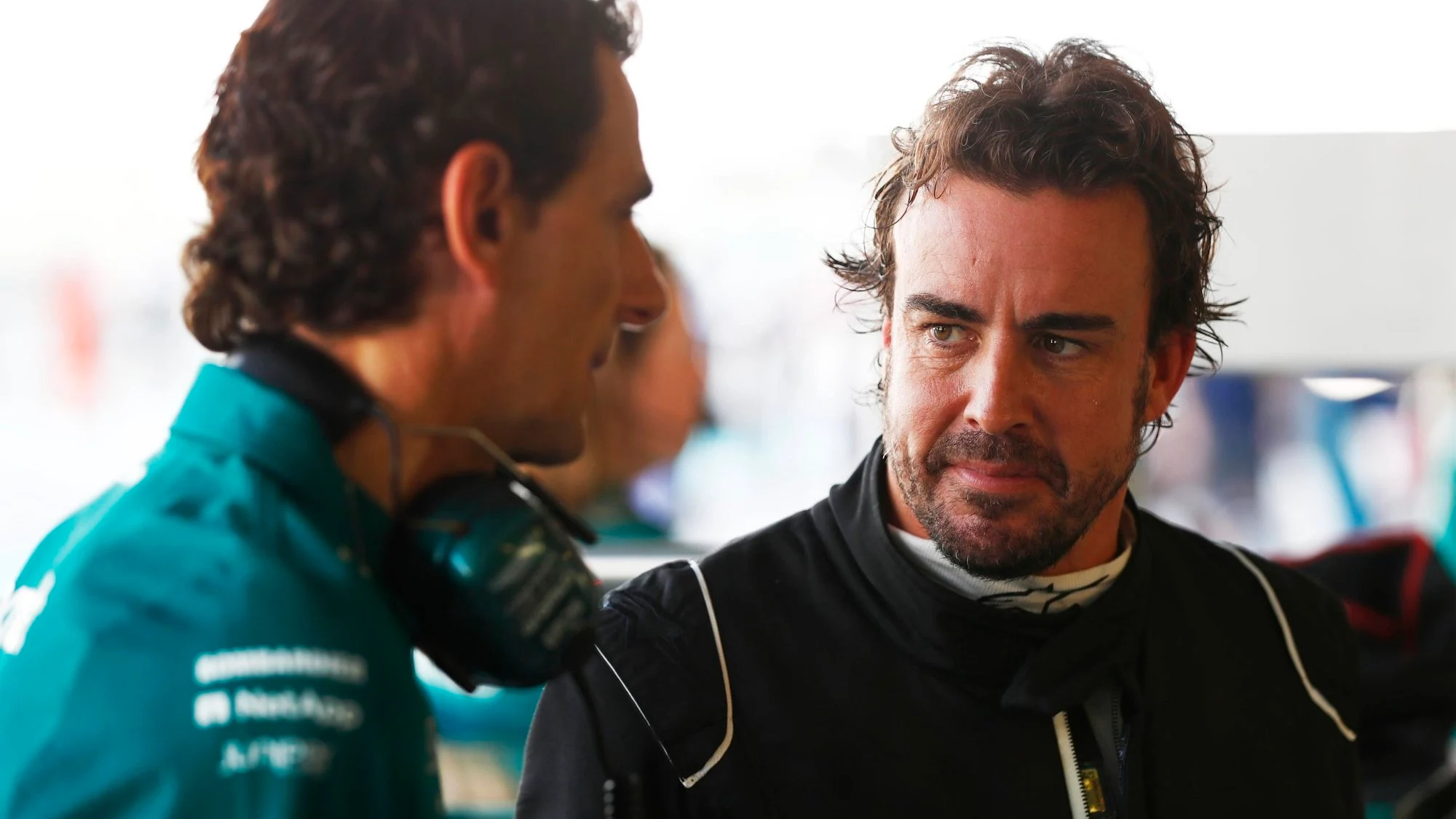 Fernando Alonso, junto a Pedro de la Rosa