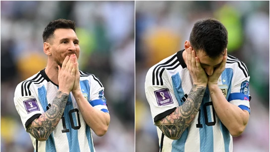 Leo Messi, devastado frente a Arabia Saudí Leo Messi, devastado frente a Arabia Saudí