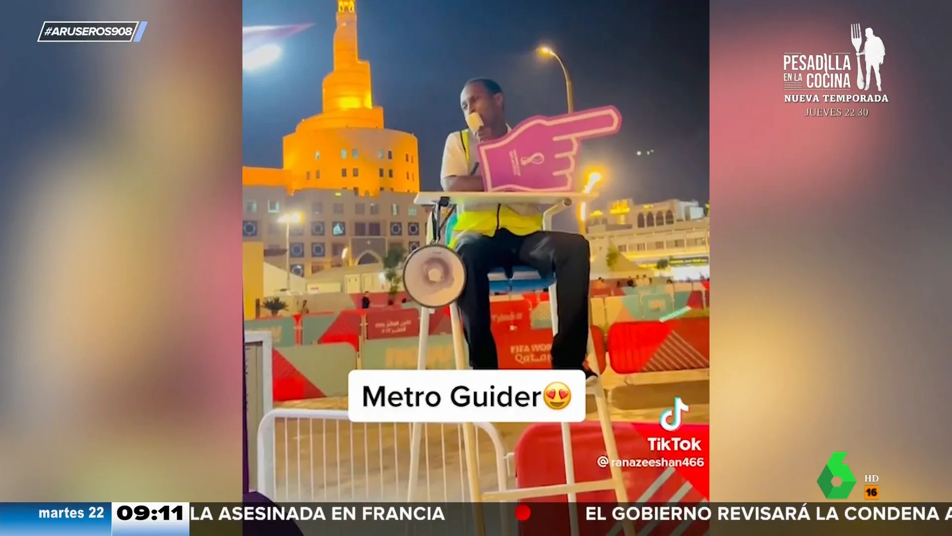 La pegadiza canción del operario que indica dónde está el metro en el Mundial de Qatar