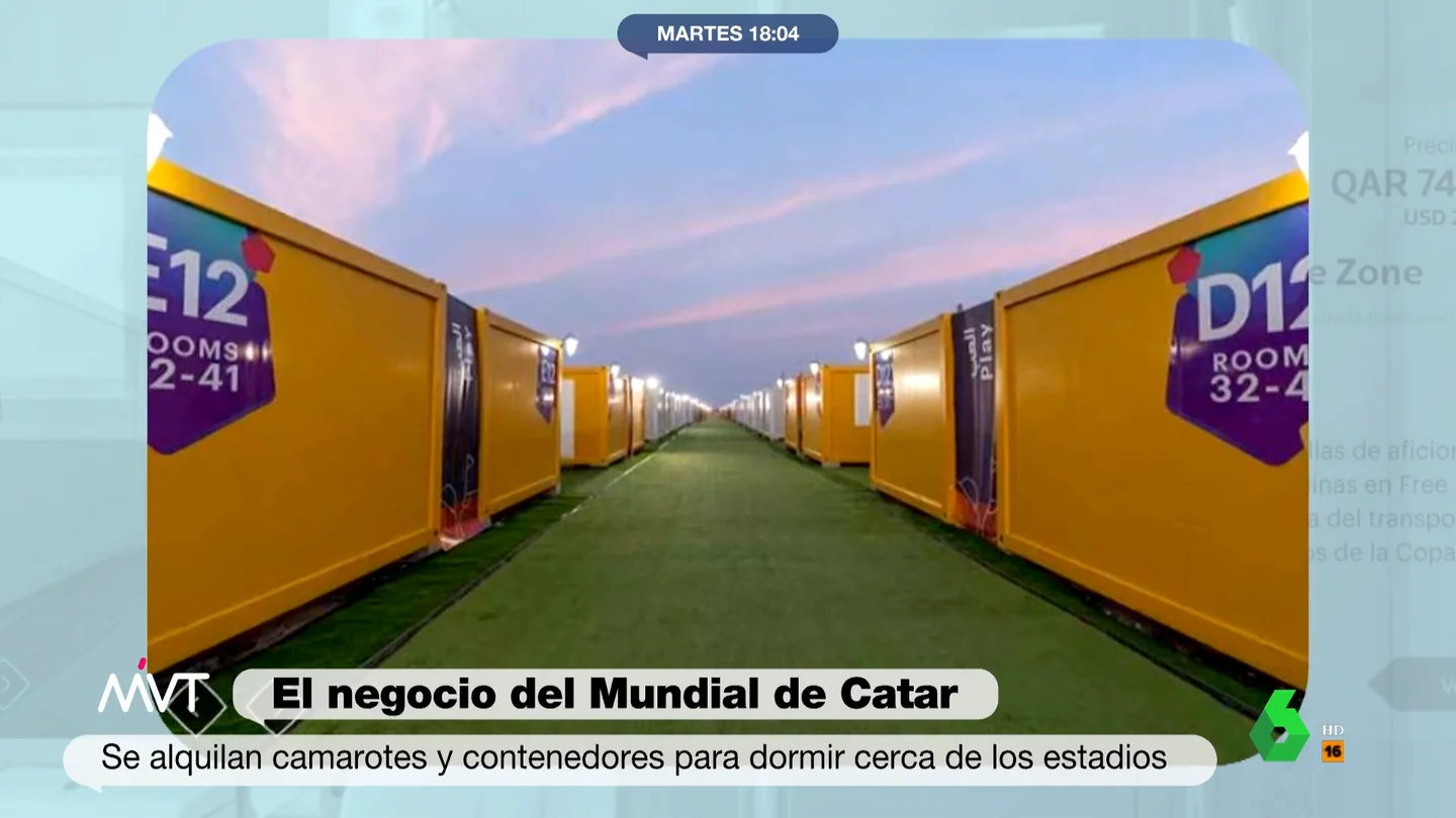 El negocio del Mundial: hasta 6.000 euros por una noche de hotel o 200 por dormir en un contenedor El negocio del Mundial: hasta 6.000 euros por una noche de hotel o 200 por dormir en un contenedor