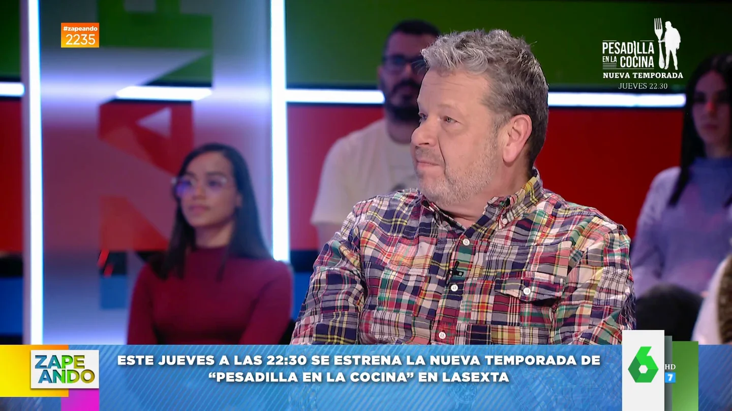 "He visto bastantes cosas que no había visto antes", confiesa Chicote, que desvela lo que pensó: "Ha habido cosas de decir, 'pero, ¿en serio? ¿cómo hemos llegado hasta aquí?". "Ha habido de todo y de cosas que hay veces que estás grabando y te cuesta creértelo estando ahí", explica el presentador "He visto bastantes cosas que no había visto antes", confiesa Chicote, que desvela lo que pensó: "Ha habido cosas de decir, 'pero, ¿en serio? ¿cómo hemos llegado hasta aquí?". "Ha habido de todo y de cosas que hay veces que estás grabando y te cuesta creértelo estando ahí", explica el presentador
