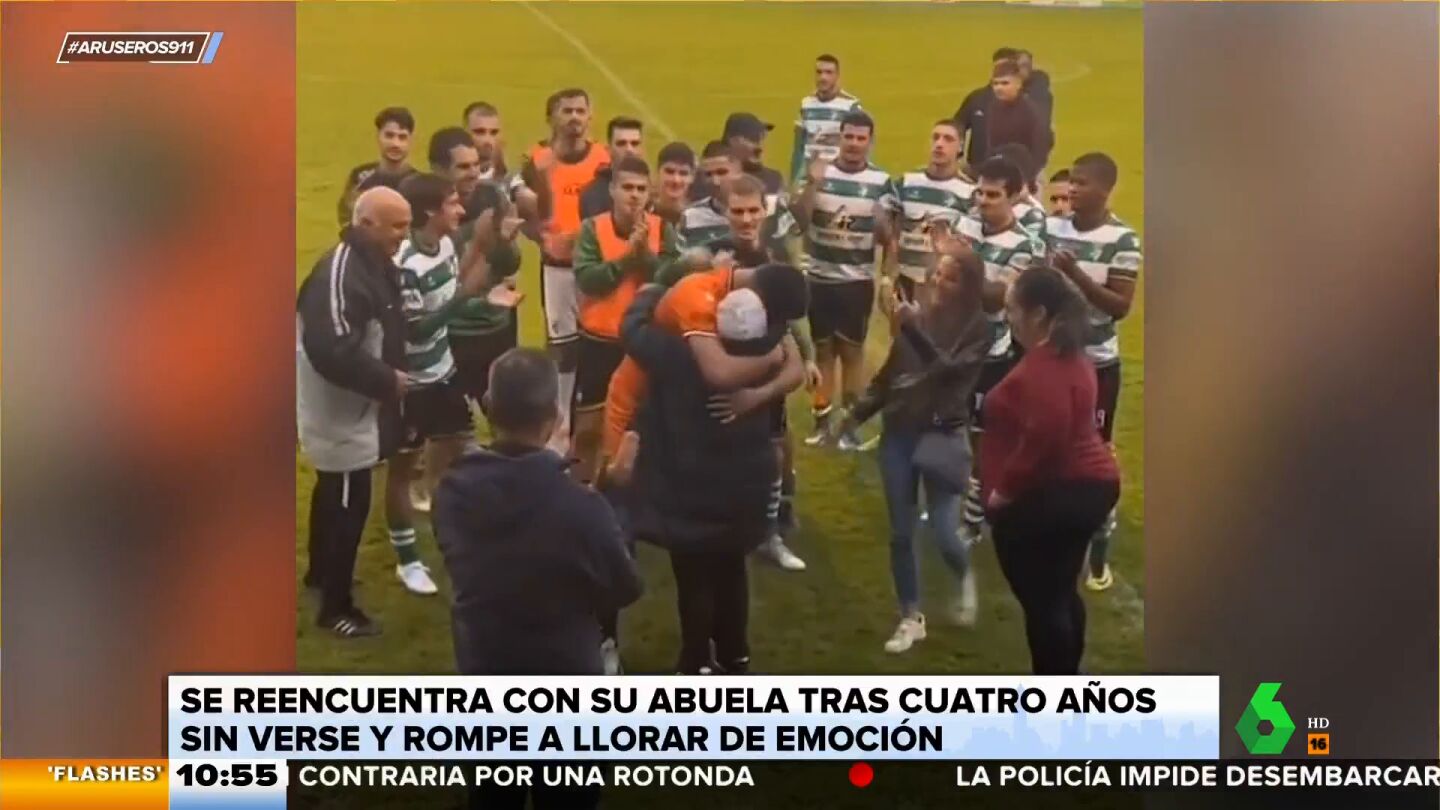 Un futbolista venezolano se reencuentra por sorpresa con su abuela en un partido tras 4 a&ntilde;os sin verla