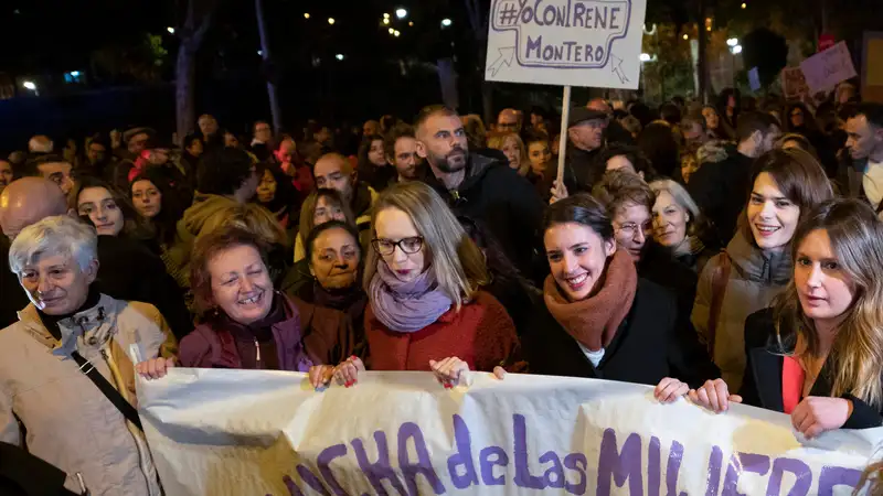 Irene Montero pide unidad a las feministas tras la división en las manifestaciones: "Es imposible conseguir derechos sin protegernos"