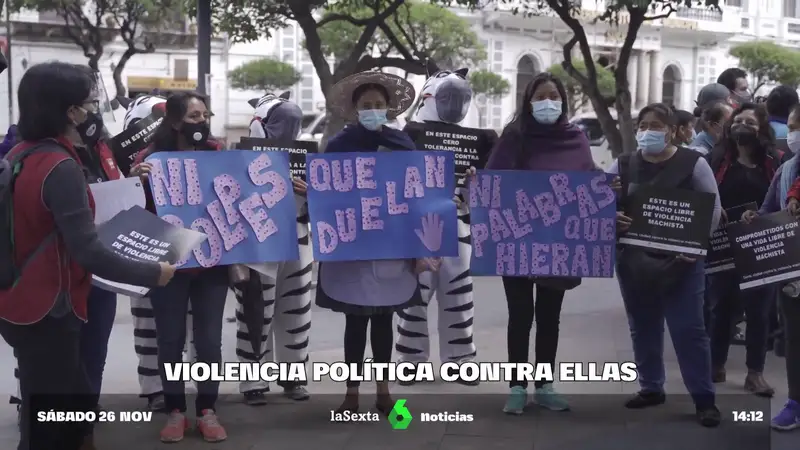 Protesta de mujeres bolivianas