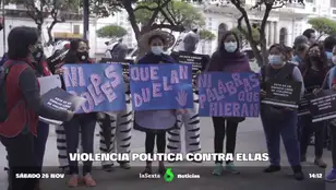 Protesta de mujeres bolivianas