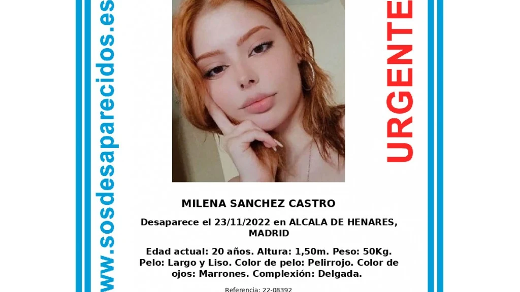 El cartel de la desaparición de Milena Sánchez Castro El cartel de la desaparición de Milena Sánchez Castro