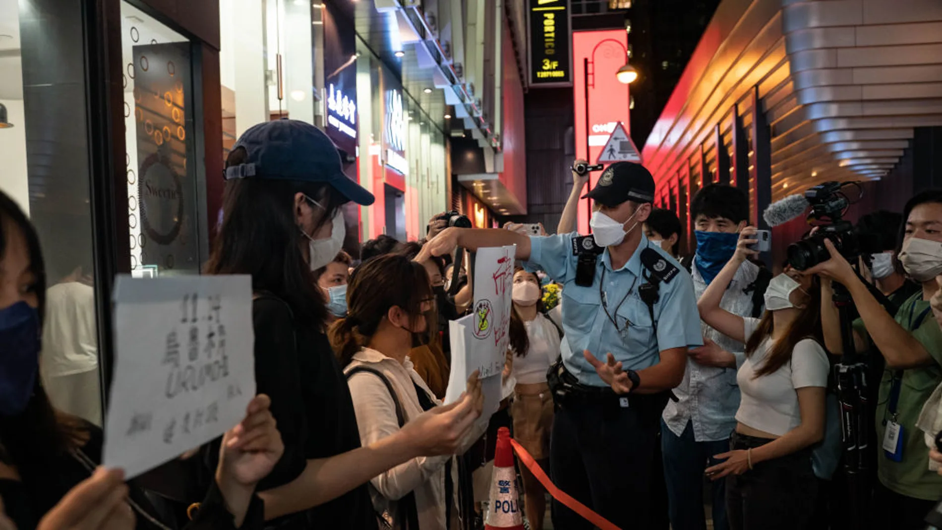 Protestas de la ciudadanía china en Hong Kong.