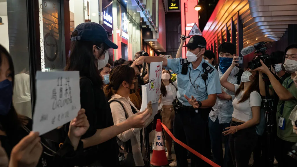 Protestas de la ciudadanía china en Hong Kong.