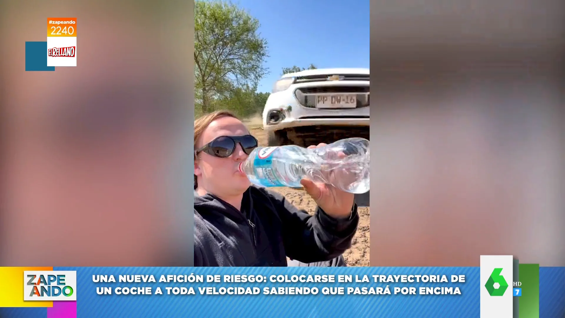 El impactante vídeo en el que un hombre se pone en plena trayectoria de un coche que le pasa por encima a toda velocidad 