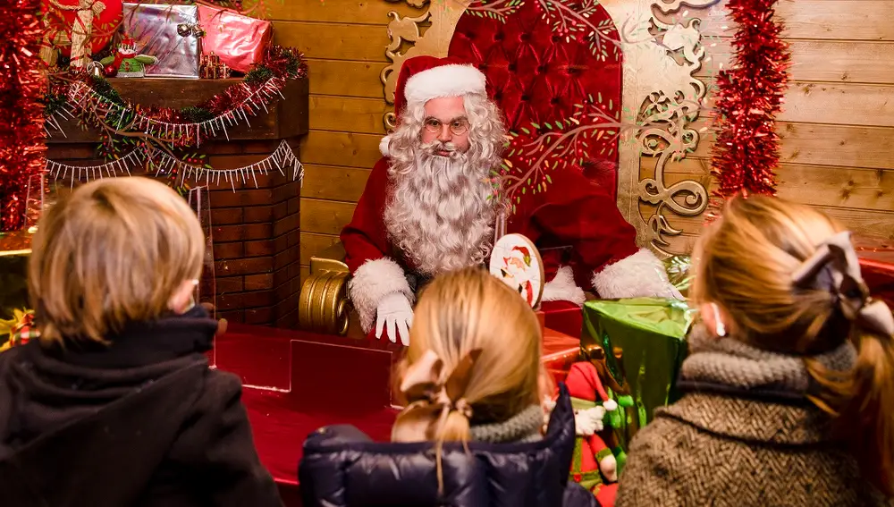 Papá Noel en el Parque de Atracciones de Madrid durante Navidad