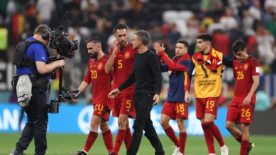Carvajal, Busquets, Luis Enrique, Jordi Alba, Carlos Soler y Pedri Carvajal, Busquets, Luis Enrique, Jordi Alba, Carlos Soler y Pedri