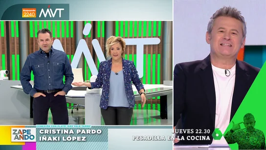 La reacción de Cristina Pardo e Iñaki López al ver a Miki Nadal presentado Zapeando La reacción de Cristina Pardo e Iñaki López al ver a Miki Nadal presentado Zapeando