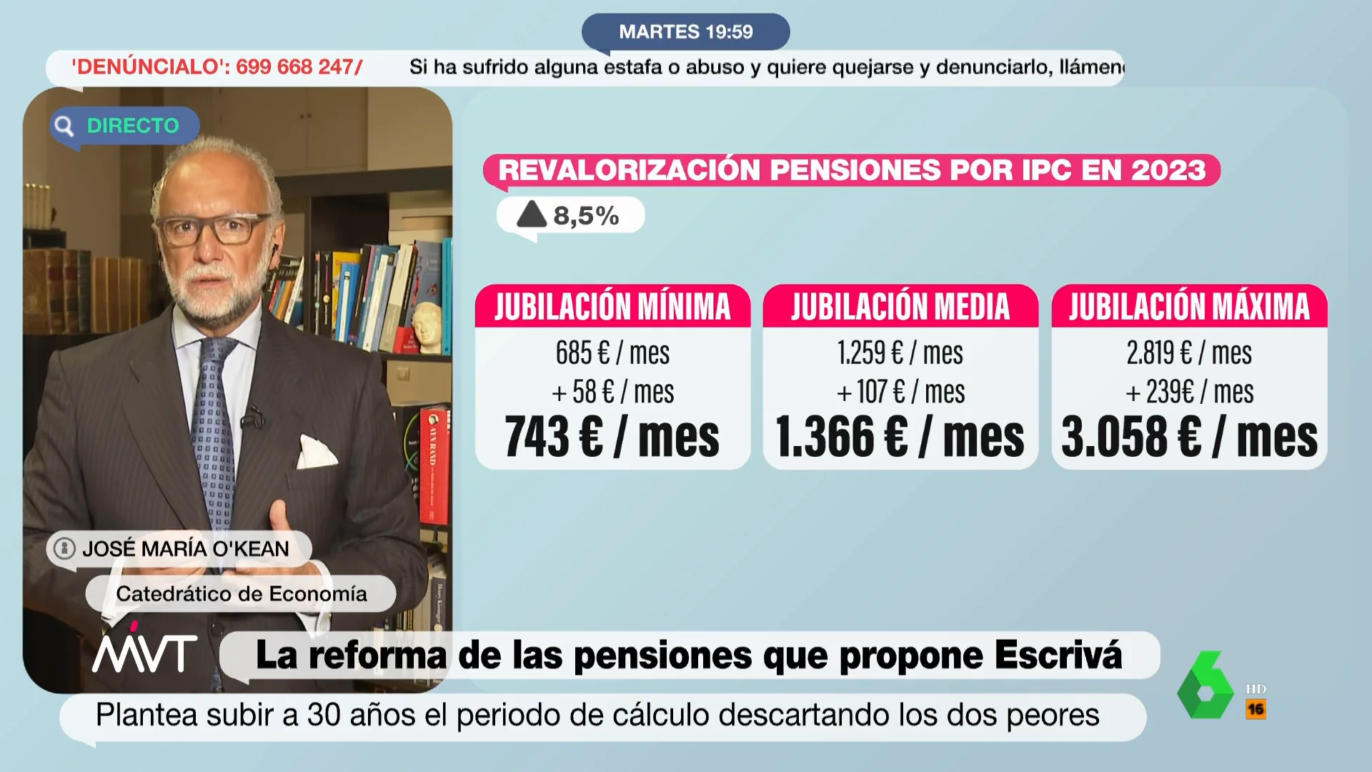 O'Kean desgrana los objetivos de Escrivá con su reforma de las pensiones: "La UE dice que las cuentas no salen"