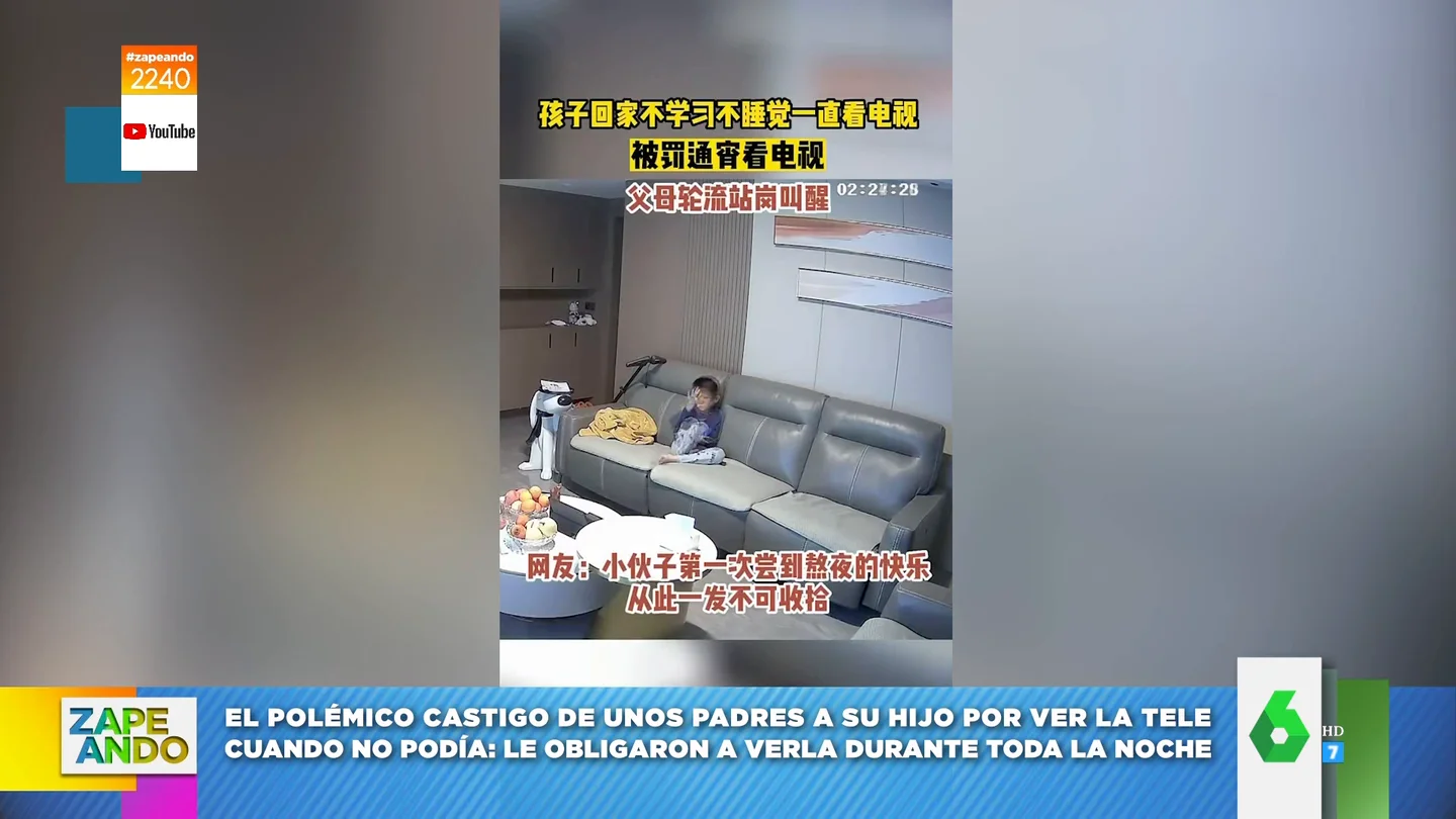 El polémico castigo de unos padres a su hijo: le obligan a ver la tele hasta las cinco de la mañana El polémico castigo de unos padres a su hijo: le obligan a ver la tele hasta las cinco de la mañana