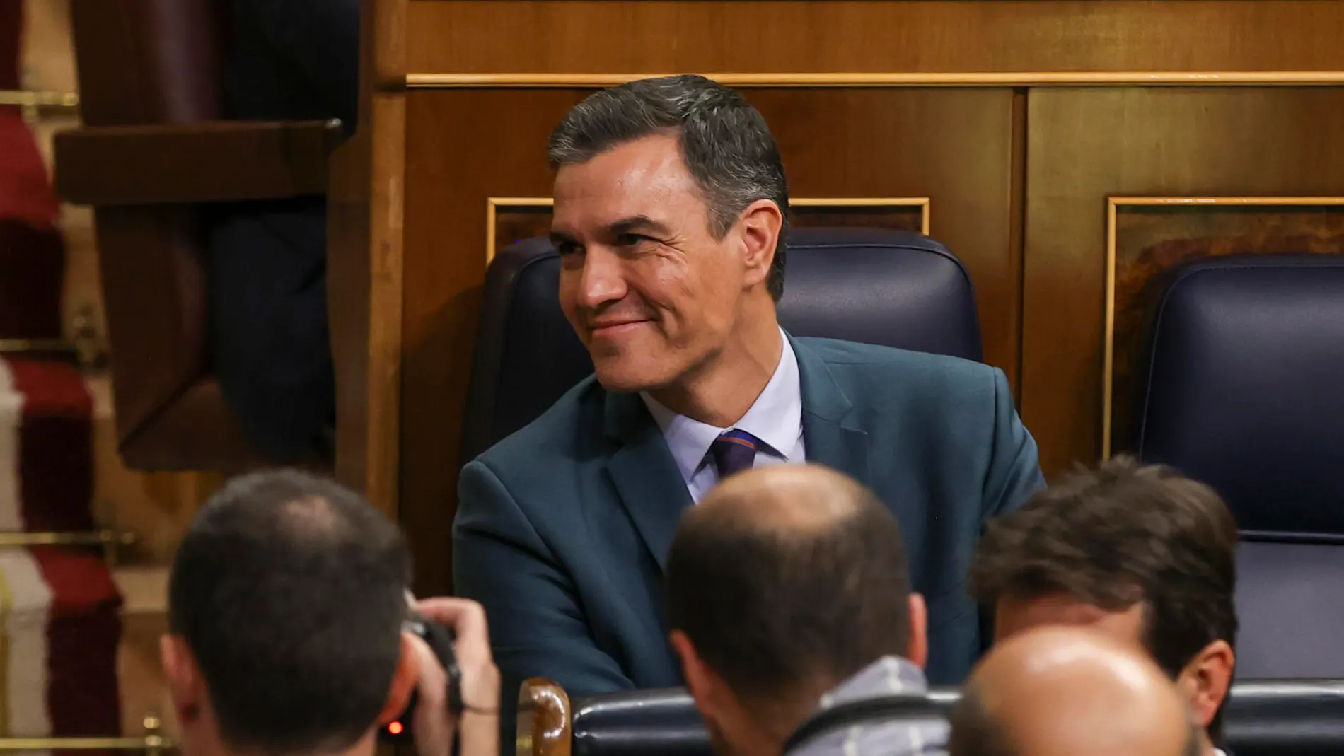 El presidente del Gobierno, Pedro Sánchez, durante la última jornada de debate y votación de los presupuestos en el pleno del Congreso.