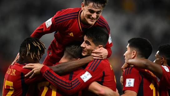 Los jugadores de la Selección Española, celebrando un gol Los jugadores de la Selección Española, celebrando un gol