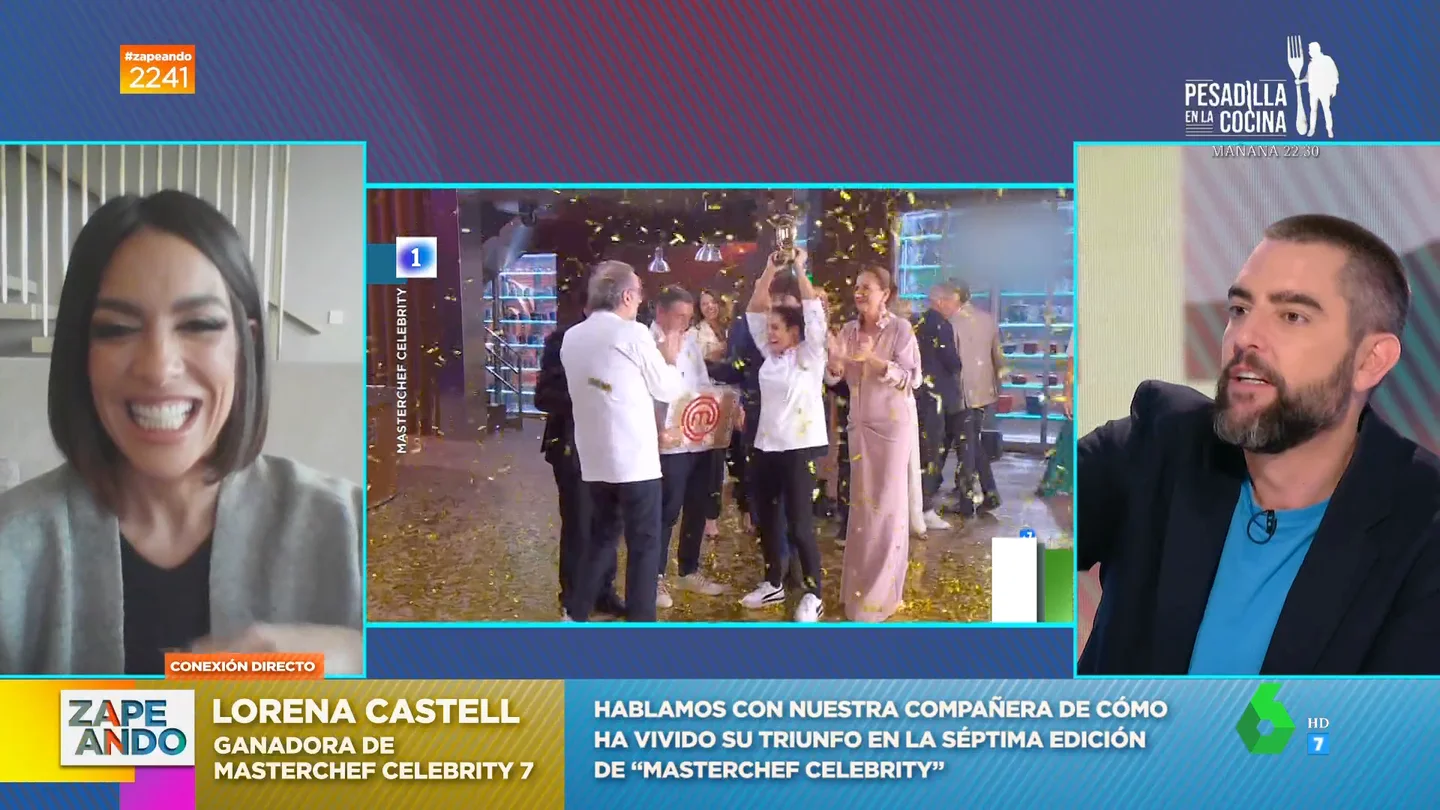 Lorena Castell desvela por qué no pudo celebrar su victoria por todo lo alto en Masterchef: tiene que ver con Zapeando y un compañero Lorena Castell desvela por qué no pudo celebrar su victoria por todo lo alto en Masterchef: tiene que ver con Zapeando y un compañero