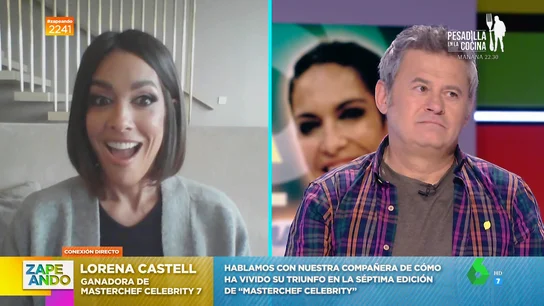 Así reaccionan Lorena Castell y Miki Nadal al saber que harán un duelo de cocina en Zapeando tras ganar Masterchef Así reaccionan Lorena Castell y Miki Nadal al saber que harán un duelo de cocina en Zapeando tras ganar Masterchef