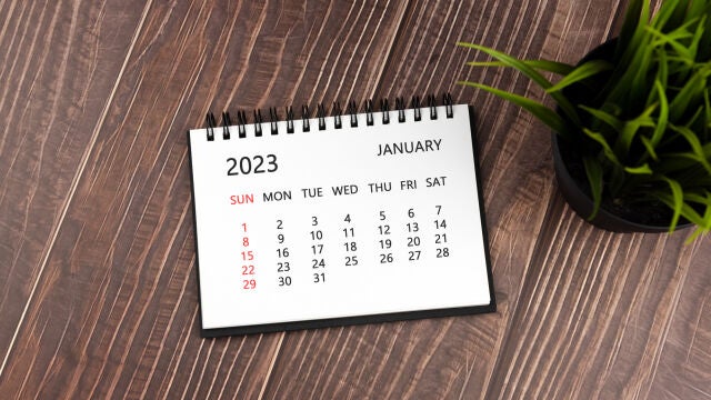 Calendario enero de 2023