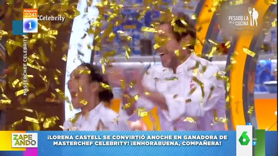 Lorena Castell gana Masterchef Celebrity: así fue el momentazo y la celebración de Zapeando en plató Lorena Castell gana Masterchef Celebrity: así fue el momentazo y la celebración de Zapeando en plató