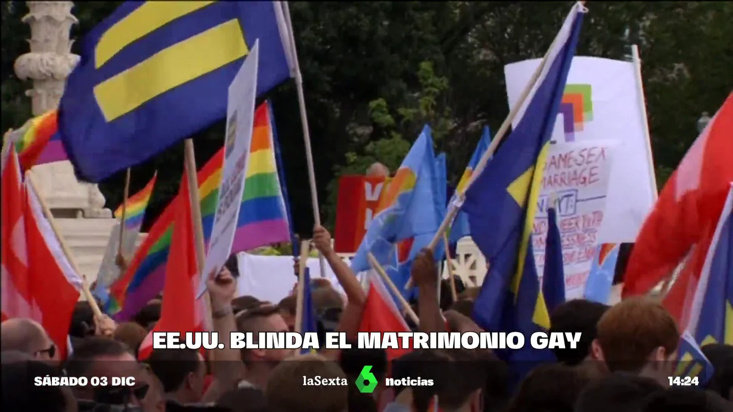 El Senado de EEUU blinda el matrimonio homosexual frente al Supremo: los estados tendrán que reconocerlo El Senado de EEUU blinda el matrimonio homosexual frente al Supremo: los estados tendrán que reconocerlo