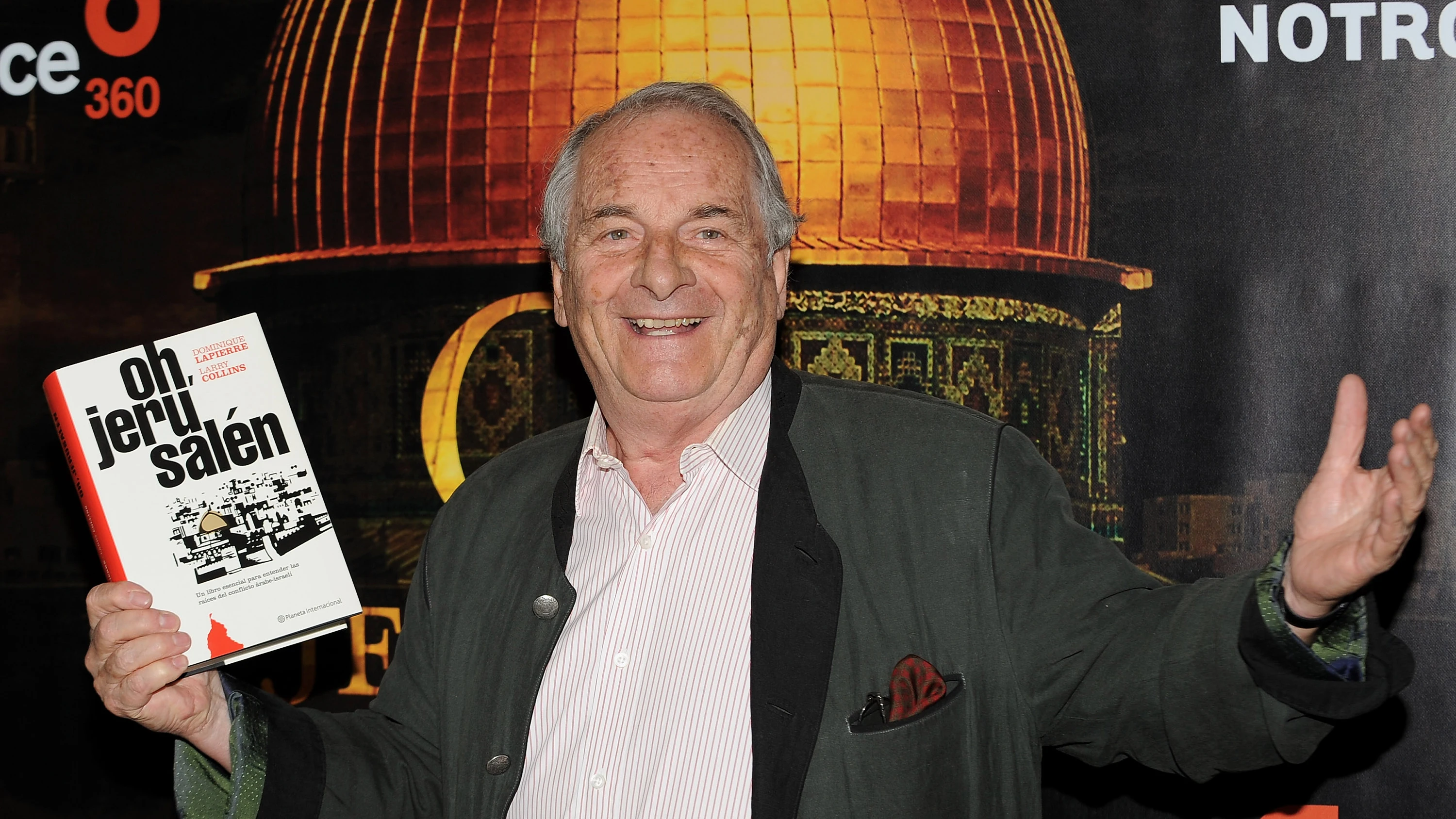 El escritor Dominique Lapierre, en la presentación en España de su libro 'Oh, Jerusalén' en 2008