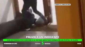 Dos veinteañeros detenidos por darle una brutal paliza a un sintecho en Gijón (Asturias)