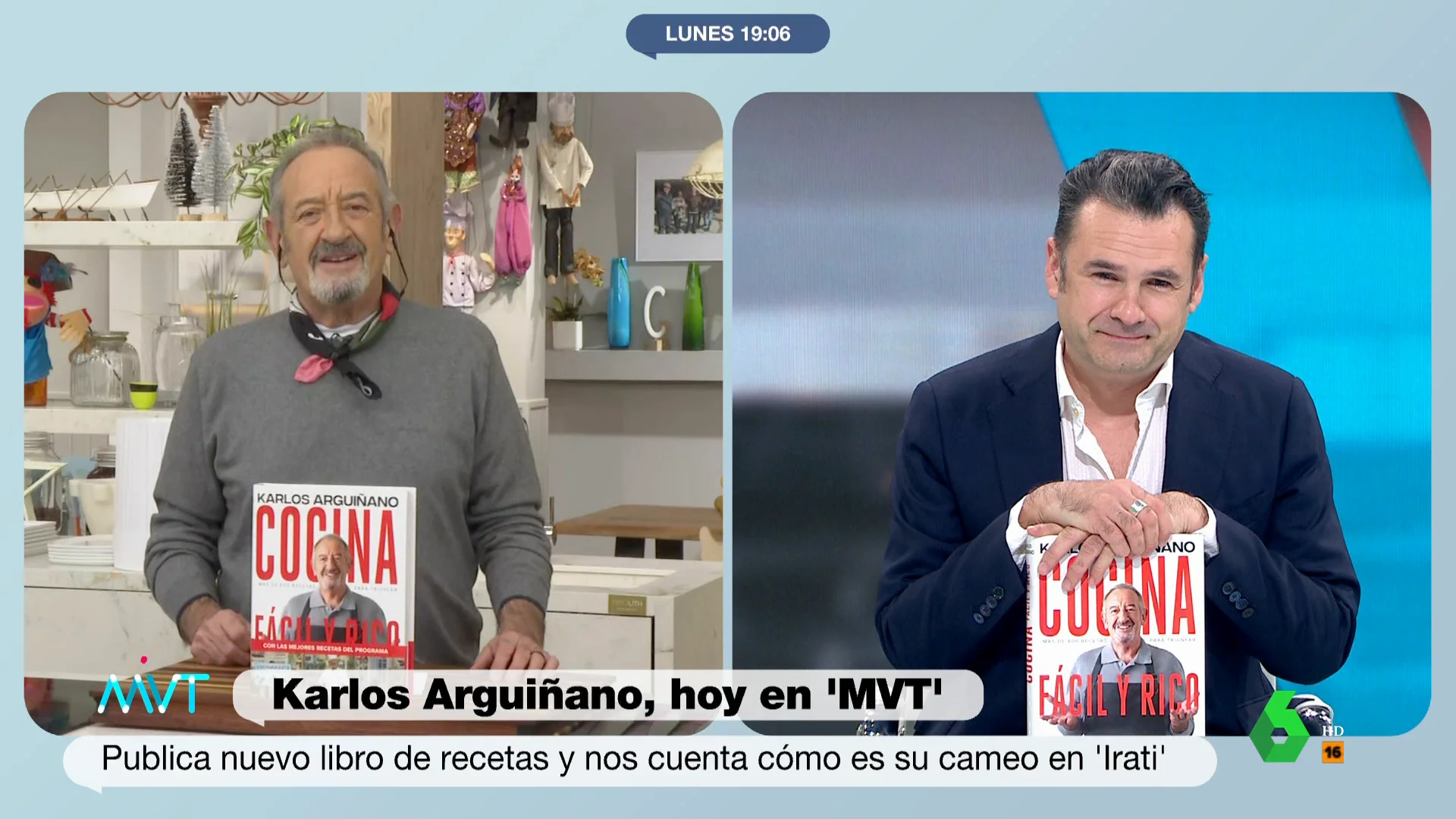 Karlos Arguiñano presenta en 'Más Vale Tarde' su nuevo libro de recetas