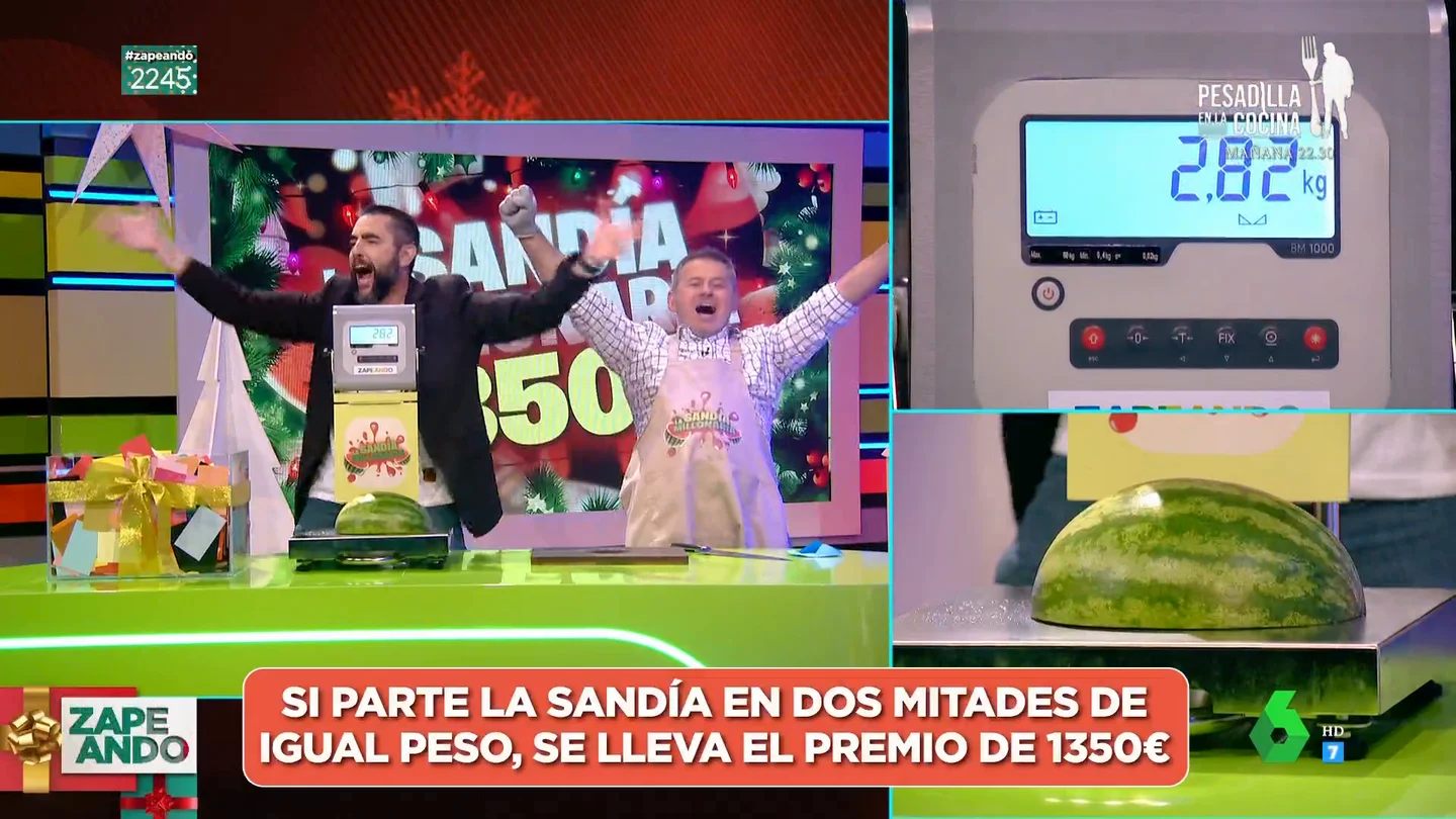 Miki Nadal regala a una espectadora 1.350 euros de la sandía millonaria: esta es la celebración en plató Miki Nadal regala a una espectadora 1.350 euros de la sandía millonaria: esta es la celebración en plató