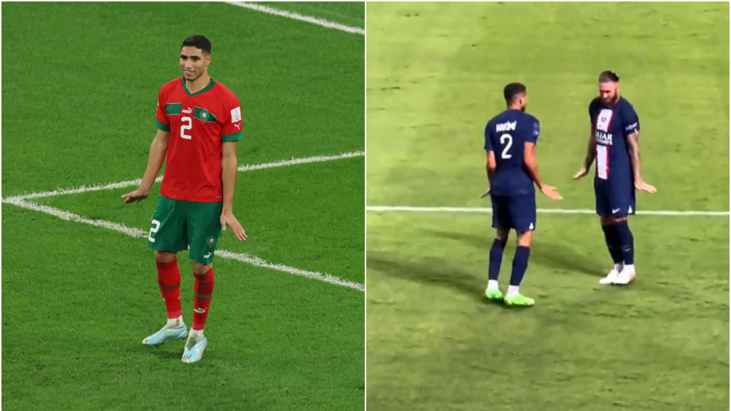 Achraf Hakimi y Sergio Ramos Achraf Hakimi y Sergio Ramos