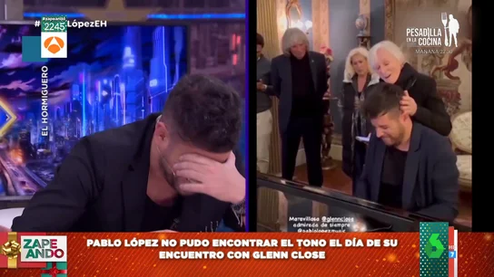 La desastrosa interpretación de Pablo López junto a la actriz Glenn Close al no saberse la canción que ella cantaba La desastrosa interpretación de Pablo López junto a la actriz Glenn Close al no saberse la canción que ella cantaba