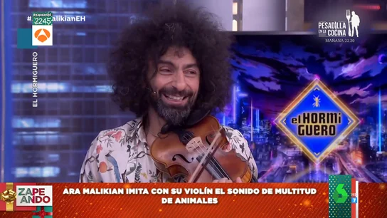 Así imita el libanés Ara Malikian con su violín los sonidos de animales en El Hormiguero Así imita el libanés Ara Malikian con su violín los sonidos de animales en El Hormiguero