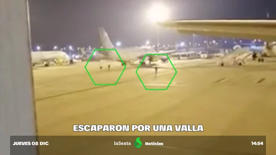 Imagen del momento de la fuga en el aeropuerto de El Prat fuga El Prat