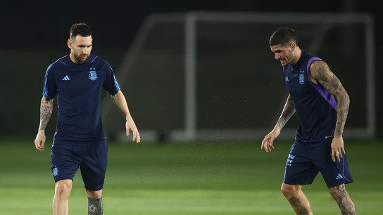 Leo Messi y Rodrigo de Paul Leo Messi y Rodrigo de Paul