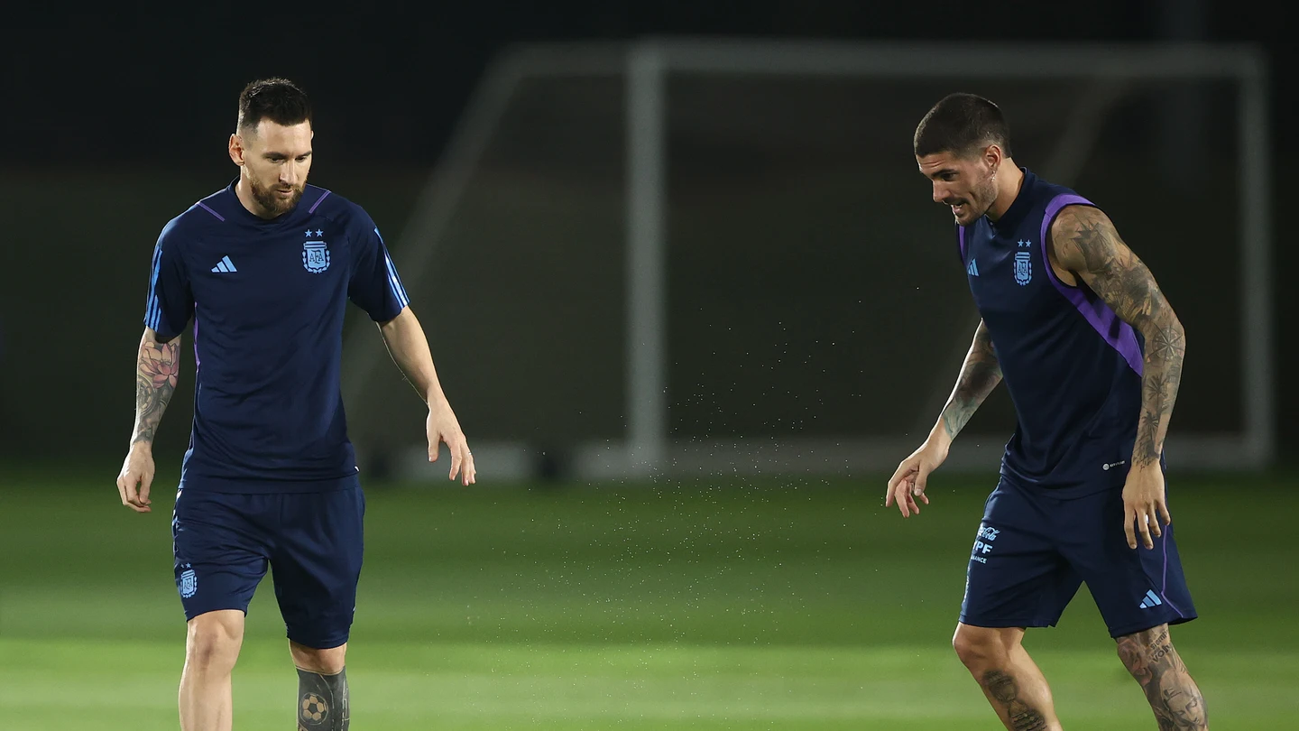 Leo Messi y Rodrigo de Paul Leo Messi y Rodrigo de Paul