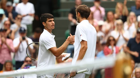 Carlos Alcaraz y Daniil Medvevev Carlos Alcaraz y Daniil Medvevev