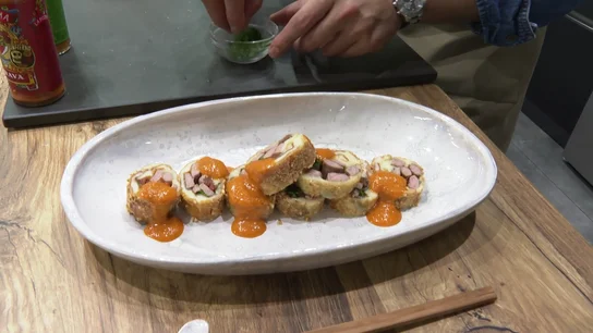 Receta de Arturo Hernández (Arzur Chef): maki de provolone relleno de presa ibérica Receta de Arturo Hernández (Arzur Chef): maki de provolone relleno de presa ibérica