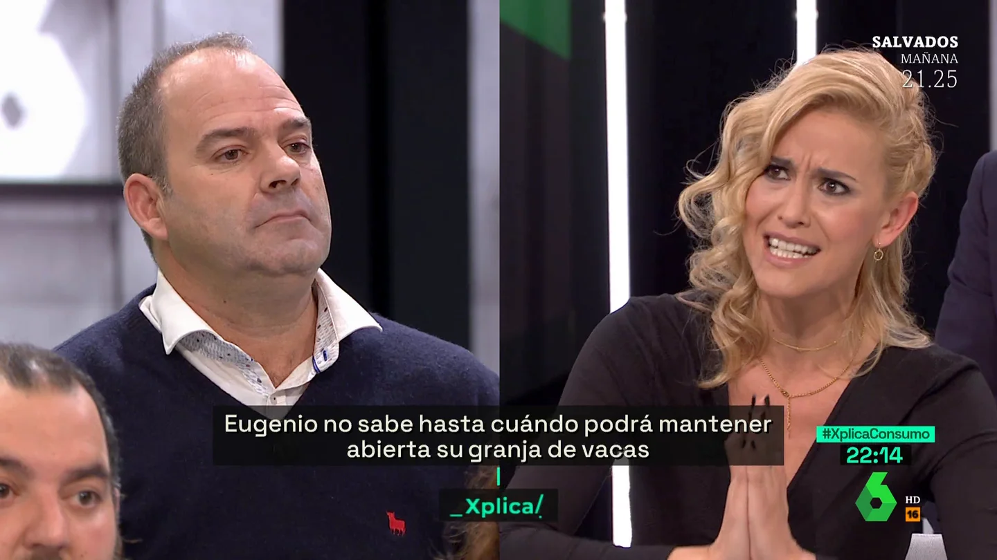"Se le está yendo de las manos": el tenso choque de Afra Blanco y un ganadero en laSexta Xplica "Se le está yendo de las manos": el tenso choque de Afra Blanco y un ganadero en laSexta Xplica