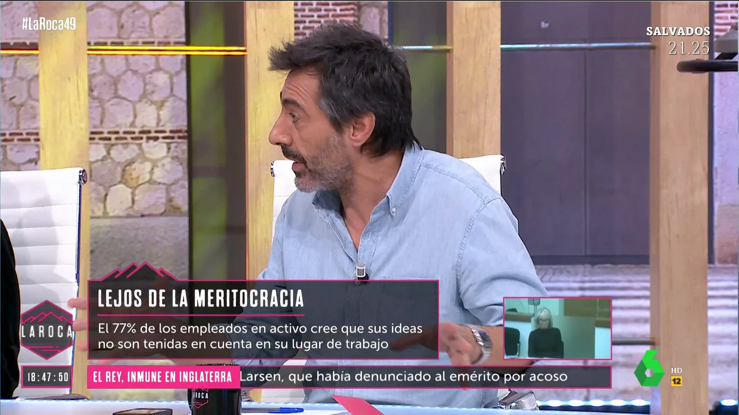 Juan del Val se anticipa a los haters: "Estarán tuiteando 'el marido de Nuria Roca hablando de meritocracia'" Juan del Val se anticipa a los haters: "Estarán tuiteando 'el marido de Nuria Roca hablando de meritocracia'"