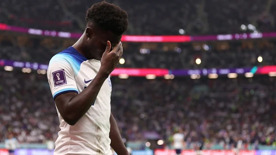 Saka, jugador de Inglaterra y del Arsenal Saka, jugador de Inglaterra y del Arsenal